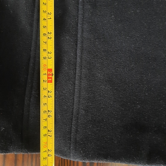 Mackage Black Wool Coat Leather Trim Detail Size XS - Picture 10 of 11